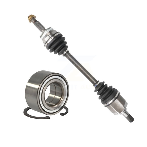 Kugel Front Left (Driver Side) CV Axle Drive Shaft Assembly and Bearing Kit for Car Hyundai Elantra Tiburon Kia Spectra Spectra5 W/ 25 Spline Inner Joint 2.0L with Automatic transmission KN7-100169
