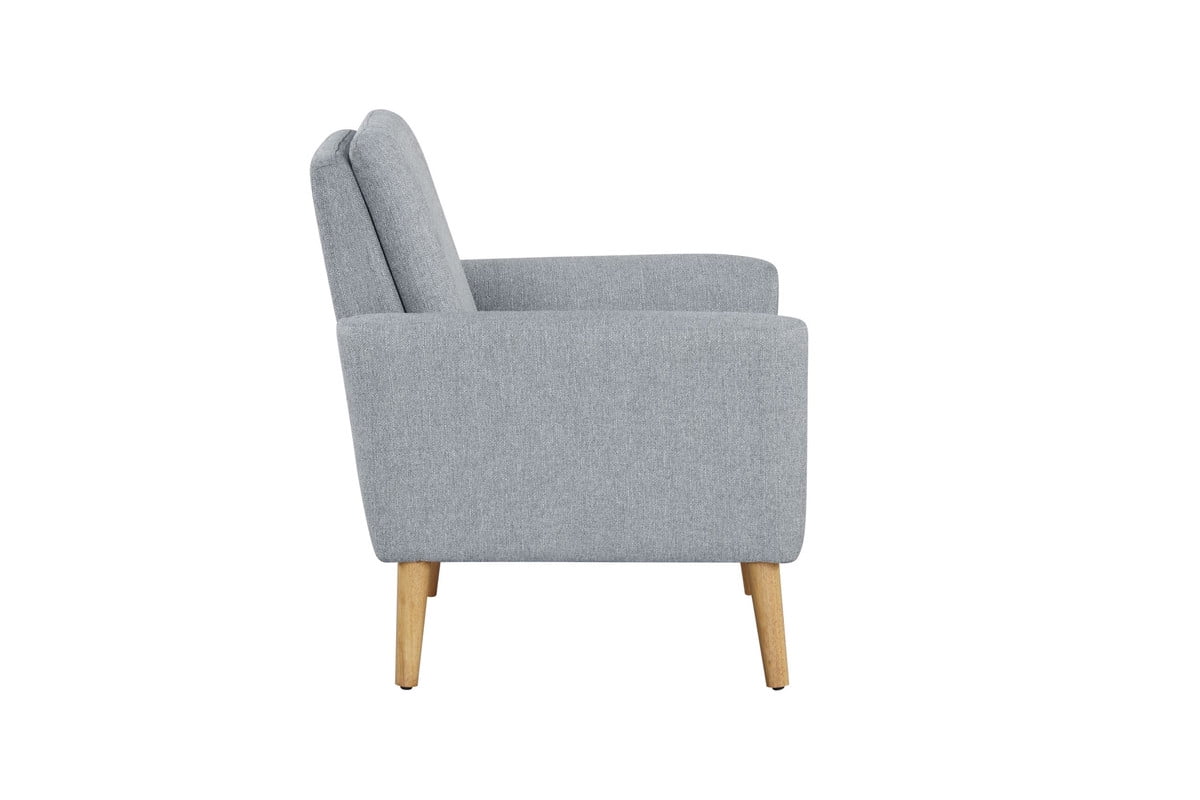Mainstays Round Arm Accent Chair, Gray Linen