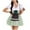 Green, variant on EINCcm Women Oktoberfest Dirndl Costume Plaid German Beer Festival Cosplay Bavarian Dress Halloween Fancy Dress with Apron
