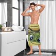 thumbnail image 6 of Mens Shower Wrap Adjustable Bath Wrap Towel 60”x28” Body Towels for Gym Shower Sauna Spa Turtle with Big Eye, 6 of 7