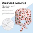thumbnail image 3 of Yiaed Floral Strawberr Print Turban Hat for Women Men Comfortable Adjustable Cleaning Working Cap with Sweatband, 3 of 4