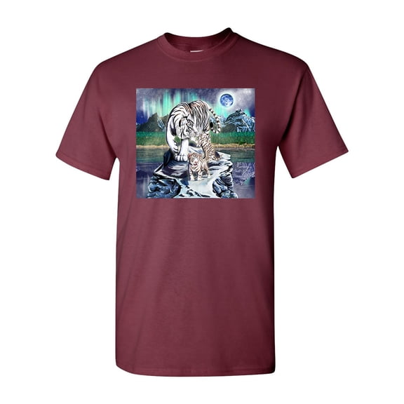 White Tiger Wild Animal Tanya Ramsey Artworks Art DT Adult T-Shirt Tee