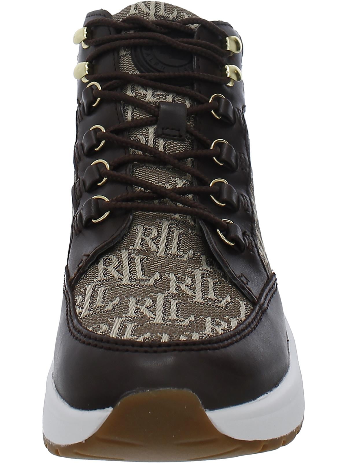 Womens black ralph lauren trainers discount