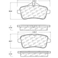thumbnail image 2 of Centric Parts Ceramic Disc Brake Pad Set for 2016-2018 MERCEDES-BENZ GLE, 2012-2015 MERCEDES-BENZ M, 2017-2019 MERCEDES-BENZ GLE COUPE, 2 of 4