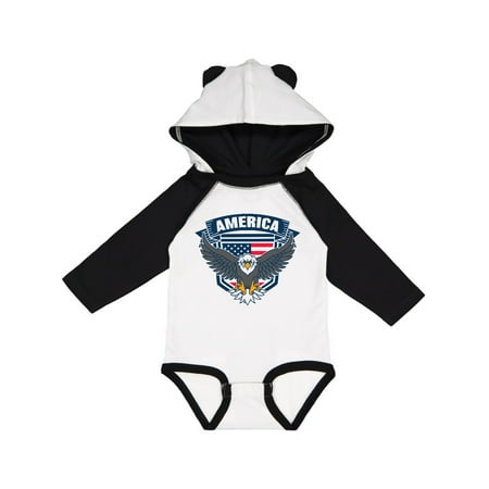 

Inktastic America with Eagle Shield and Banner Gift Baby Boy or Baby Girl Long Sleeve Bodysuit