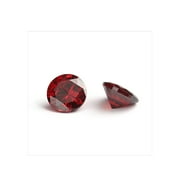 BEADS DISCOUNTER INC 4mm Flawless Garnet Red Cubic Zirconia Stones Round Brilliant-Cut Cz Stone Settings