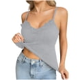 thumbnail image 3 of FAVIPT Soft Lace Camisole for Women Breathable Solid Scoop Neck Tank Tops Stretch Summer Undershirt Gray,XL, 3 of 9