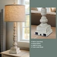 thumbnail image 5 of Oneach Farmhouse Table Lamps Set of 2 for Living Room Bedroom Study 27.25" Resin Bedside Nightstand Lamp, 5 of 8