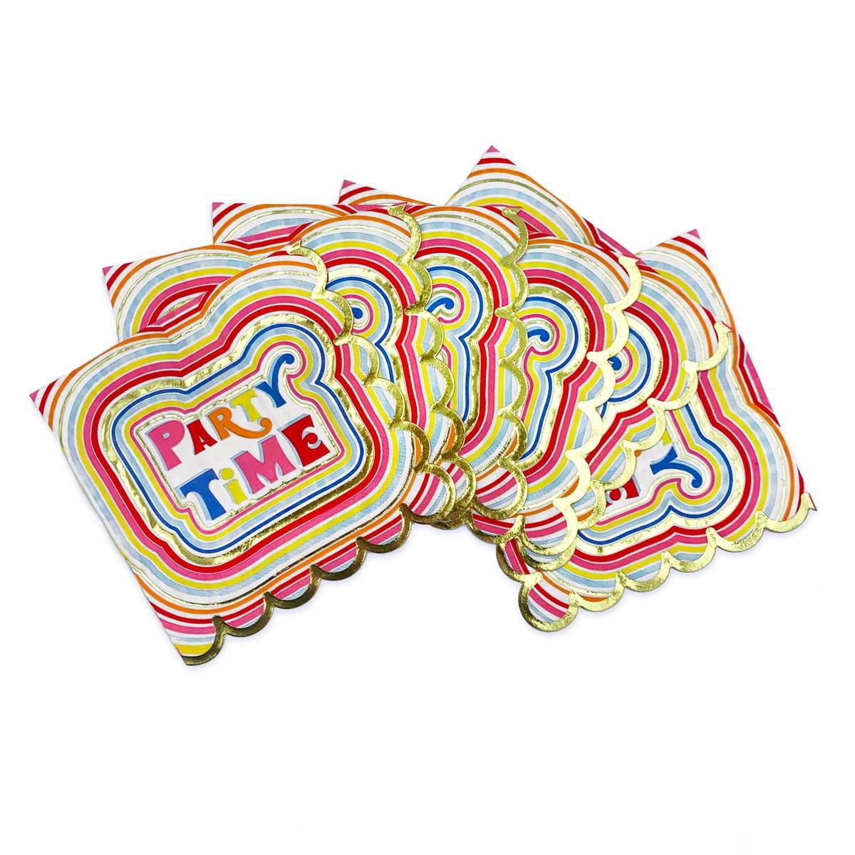 Packed Party 20 Ct. 'Party Time' Lunch Napkins with Gold Foil Accents, Quantity - 20 counts