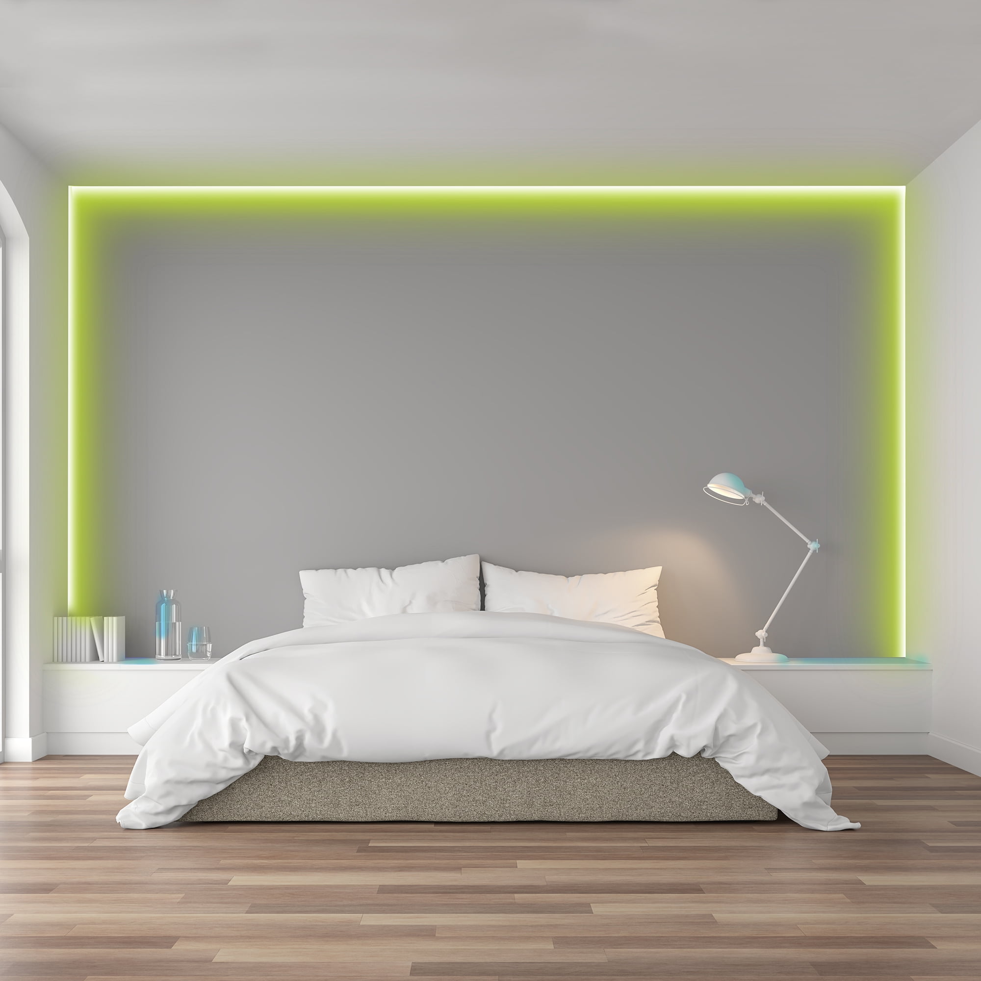 onn. Multicolor LED Light Strip 50ft, Indoor Television Accent Light, Remote Control