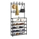 thumbnail image 1 of Mueble Zapatera Perchero Armario Multifuncional Ganchos 2 En 1 Rack Metálico Organizador Armable Modelo negro, 1 of 4