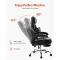thumbnail image 4 of Big & Tall Office Chair with Footrest - 300lb Capacity, High Back & Lumbar Support, 4 of 10