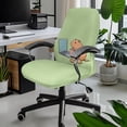 thumbnail image 2 of Renewold Capybara Laptop Green Office Chair Cover Stretchable Desk Chair Protector Non-slip Anti-dust Computer Office Chair Slipcover Washable Desk Chair Cover with Elastic Bottom, L, 2 of 7