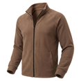 thumbnail image 4 of Men's Sweatshirt Full Zip Up Stand Collar No Hood Casual Jackets with Pockets Long Sleeve Mock Neck Fall Warm Coats, 4 of 6