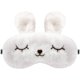 thumbnail image 1 of Antifaz de peluche rosa para niños, mujeres, niñas y adultos. Antifaz de unicornio novedoso para dormir con dibujos animados, talla única, conejo blanco, 1 of 5