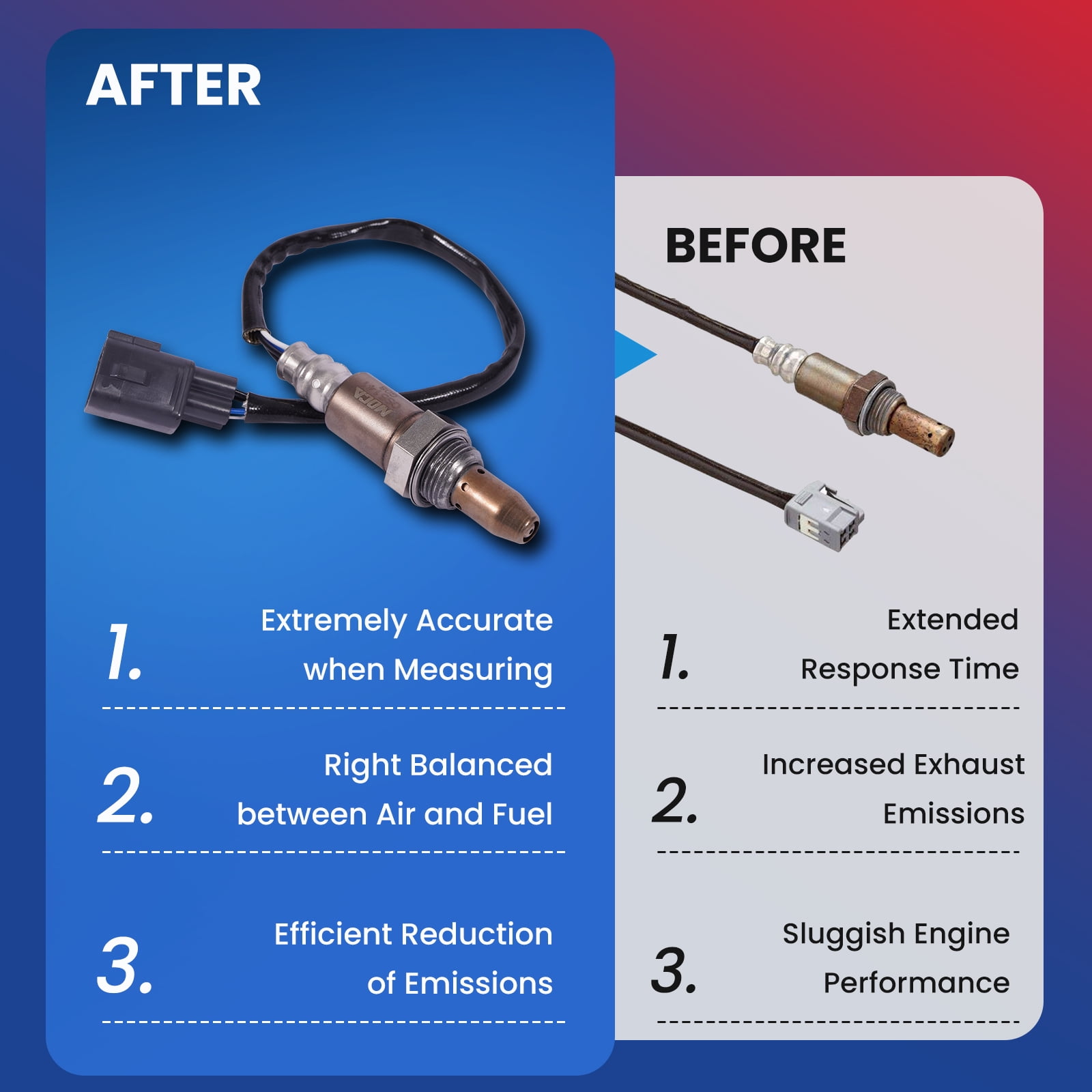 MOCA AUTOPARTS 234-9140 Upstream Oxygen Sensor Fit for 2018-2025 Toyota Camry 3.5L & 2014-2024 Lexus IS350 3.5L & 2016 Scion iM 1.8L