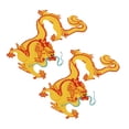 thumbnail image 4 of Gros Patchspour les Vestes, 2pcs Patch Dragon Jaune Patch Brodé Patch Couture Patchs Design Révolutionnaire, 4 of 14