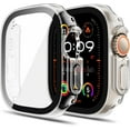 thumbnail image 3 of TAURI Paquete de 2 Estuches Rígidos Diseñados para Apple Watch Ultra 2 / Ultra 49mm, con Protector de Pantalla de Vidrio Templado 9H, [Sensible al Tacto] [Cobertura Completa] Cubierta Protectora Delga, 3 of 4