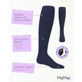 thumbnail image 3 of MeMoi  Thin Ribbed Cotton Tights - Girls - Female, 2, Navy, 3 of 12