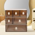 thumbnail image 4 of Desktop Storage Box for Home Organization 1 Set Multi Layer Stackable HIPS Material Beige Color 9.4x9x6.7in, 4 of 8