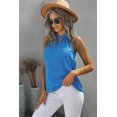 thumbnail image 3 of ABPHQTO Camiseta sin mangas con cuello halter para mujer, azul cielo, blanco/negro/azul cielo/albaricoque, 3 of 5