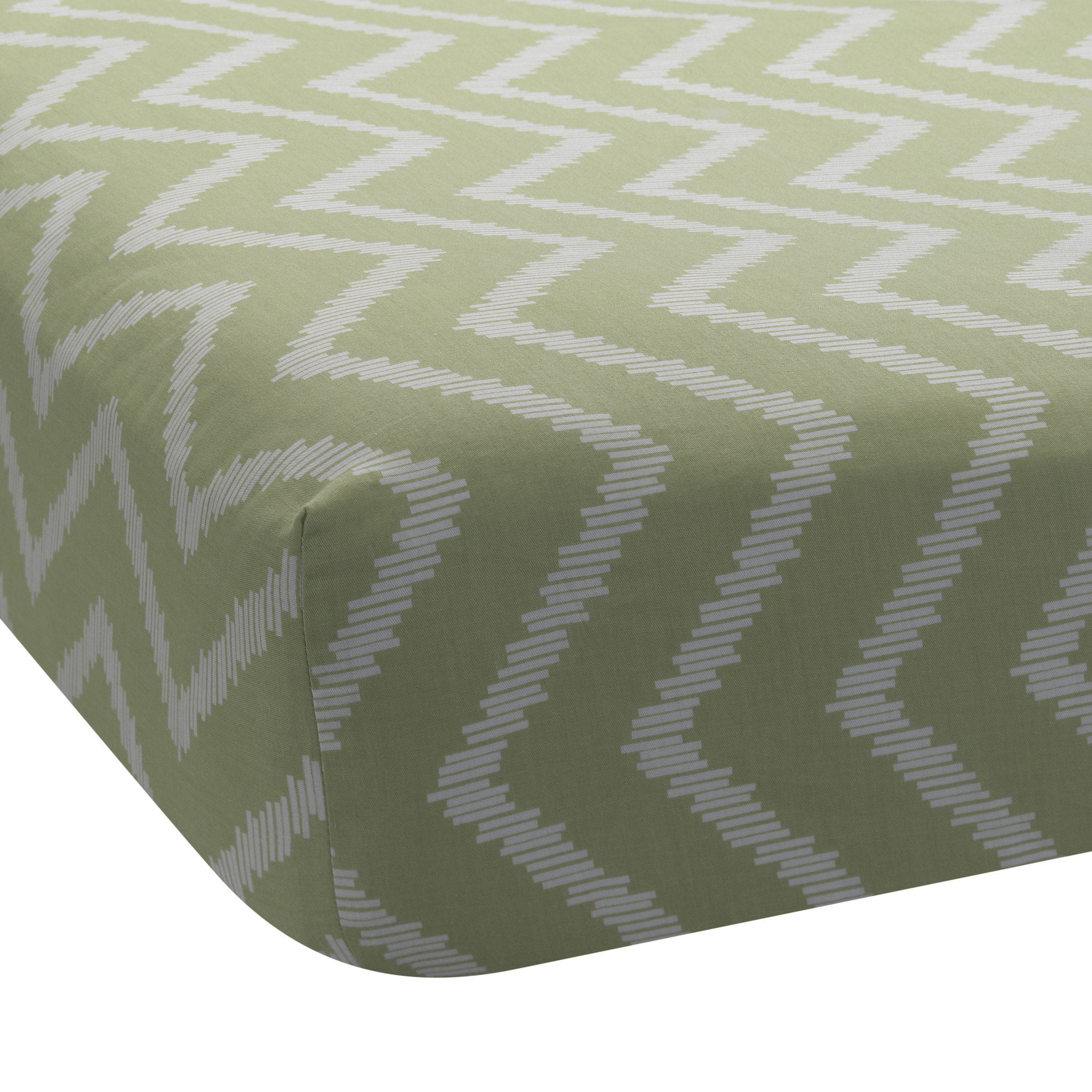 green fitted crib sheet
