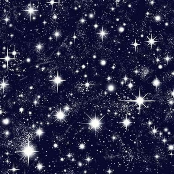 Star Clusters Blue Cotton Fabric