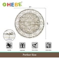 thumbnail image 4 of MJIAexp 4ft Mandala Boho Round Rug Circle Rug Non-Slip Machine Washable Area Rug Soft Bedroom Rug Throw Rug Vintage Carpet for Living Room Kitchen Dorm Coffee Table Distressed Brown, 4 of 8