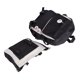 thumbnail image 5 of Conjunto de mochila de lona para estudiantes, mochila informal con bolsillo con cremallera y almacenamiento multifuncional de lona, color negro con colgante, 5 of 15