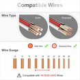 thumbnail image 4 of Conectores de Empalme de Cables en T para 16-20 AWG, 3 Vías, 1 Pin, Conectores de Cable de Bajo Voltaje, 10 Unidades, Sin Soldadura, Sin Pelado de Cables., 4 of 8