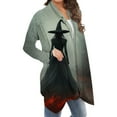 thumbnail image 6 of FDGIU Women's Halloween Cardigan 2025 - Printed Open Front Long Sleeve Cover-Up, Lightweight Crochet Fall Coat, Medium Length Coat Casual, 6 of 6