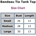 thumbnail image 3 of Bandeau Tie Tank Top, L, White, 3 of 3
