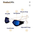 thumbnail image 3 of JSJM Lunettes de Natation Professionnelles Anti-Buée HD Protection UV Hommes Femmes Ajustables en Silicone Rouge, 3 of 6