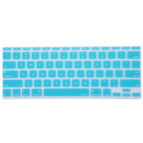 Mosiso Protective Keyboard Cover Skin for MacBook Air 11 Inch (Models: A1370 & A1465), Aqua Blue