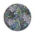 thumbnail image 2 of XMXY Colorful Floral Abstract Leaves Spare Tire Cover, Universal Waterproof Cover for Jeep RV Tire Wheel Protection, 16 inch, 2 of 8