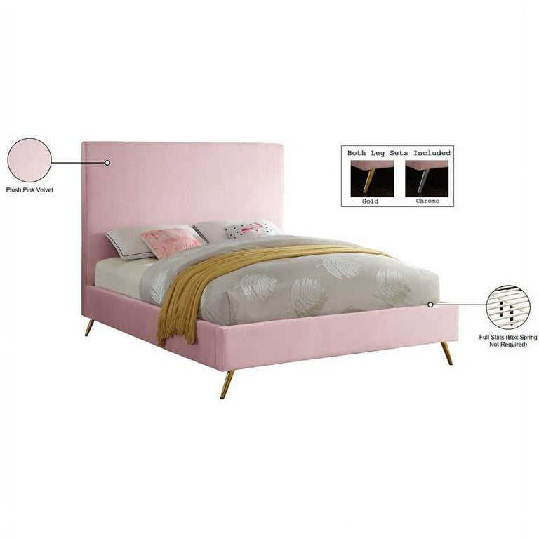 Meridian Furniture Jasmine Velvet Queen Bed Meridian Furniture Jasmine Velvet Queen Bed