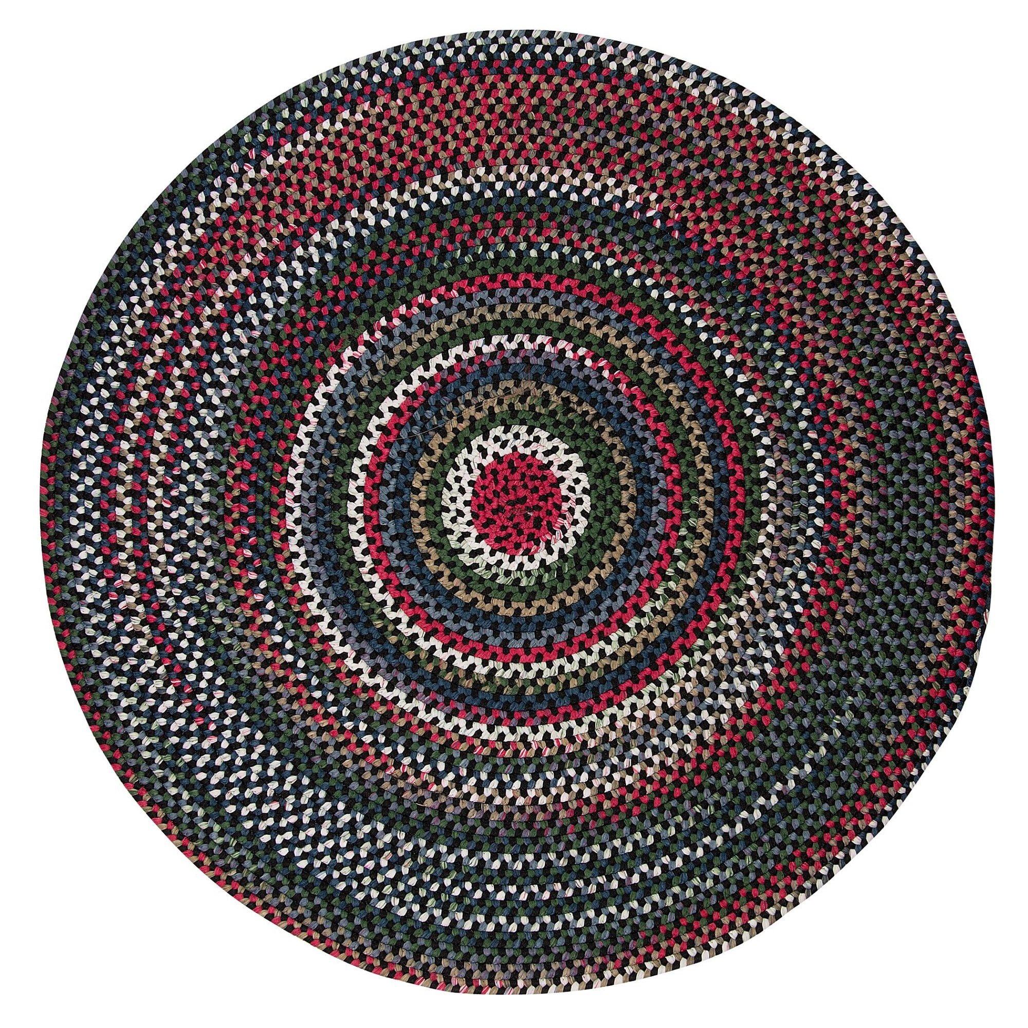3' Rustic Round Handmade Braided Area Throw Rug - Walmart ...