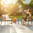 thumbnail image 3 of Werph 3 Pieces Patio Furniture Set, Outdoor Furniture Patio Set with Washable Cushions Balcony Furniture Patio Chairs Set of 2 Front Porch Furniture Set, 3 of 8
