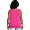 thumbnail image 2 of Hanes Just My Size Cool DRI Women's Tank (Plus ) Vivid Fuchsia 4X, 2 of 3