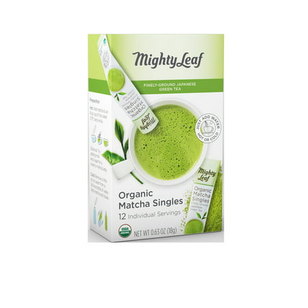 Mighty Leaf Matcha, Organic Matcha Singles Tea Bags, 12