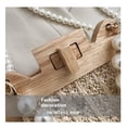 thumbnail image 6 of Women's Straw Beach Pearl Chain Woven Shoulder Bag, 6 of 6