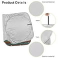 thumbnail image 6 of KUIFORTI Boho Sun Shade for Car Windshield Foldable Sunshade for Sun,Heat,UV Rays, Reflective Car Sun Shade for Cars,Trucks, Sedans, SUVs, 66.53" x 34.44", 6 of 6