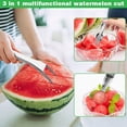 thumbnail image 4 of Hot Sale!Watermelon Choxila,Stainless Steel Watermelon Cutter Cool Watermelon Knife Fun Watermelon Cutting Tool With 2PCS, 4 of 5