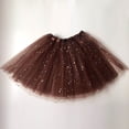 thumbnail image 5 of MIXUE Skirts For Women Summer Sequins Solid Color Mesh Elastic Waist Princess Fashion Tutu Mini Skirt Streetwear,Brown,One Size, 5 of 8