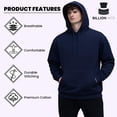 thumbnail image 5 of SOCKS'NBULK 3 Pack Mens Hoodie Sweatshirts, Cotton Blend, Bulk Adults Hoodies Sweatshirt, 5 of 6