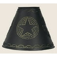 thumbnail image 2 of Punched Star Tin Clamp On Lamp Shade in Black, 2 of 2