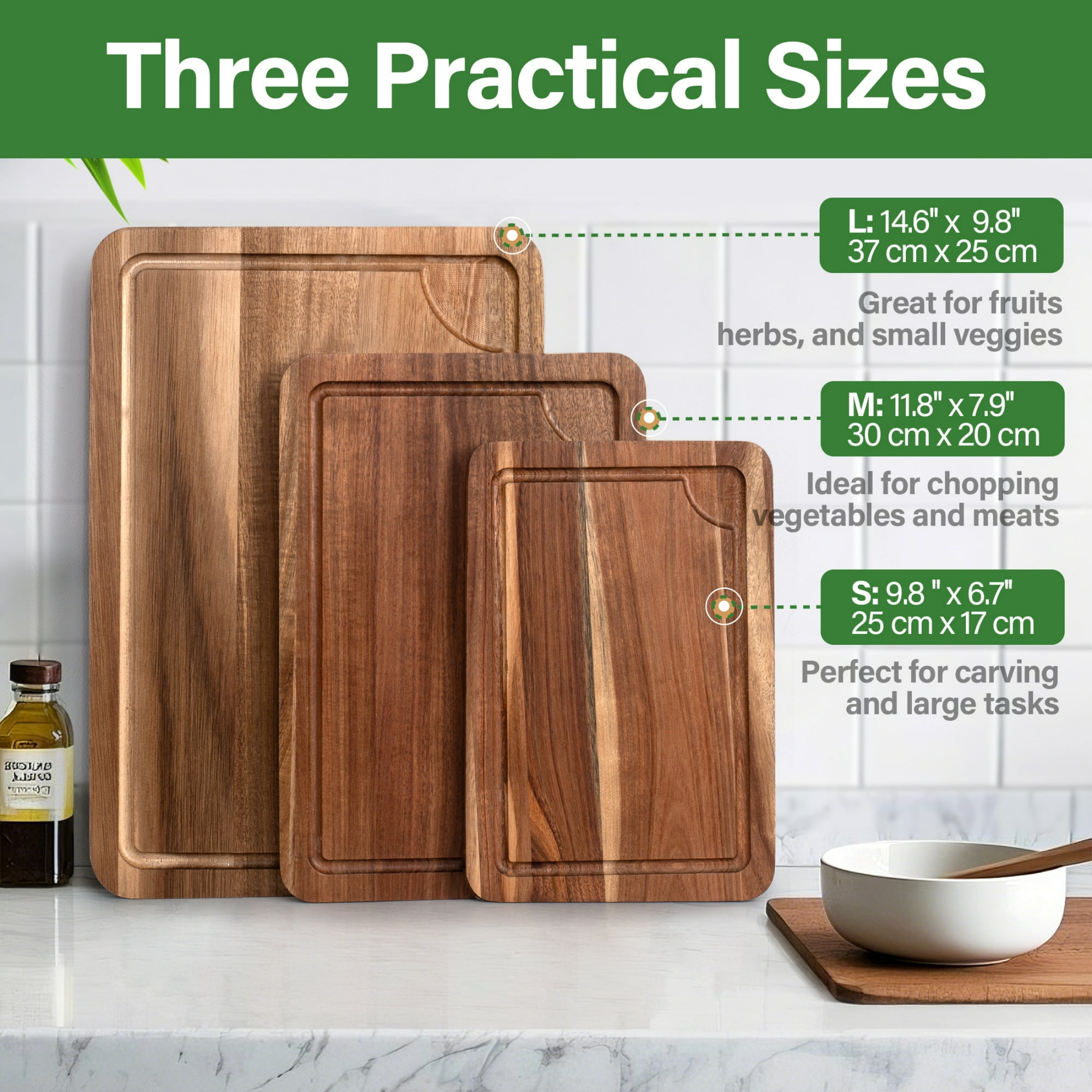 TJ POP Acacia Wood Cutting Board