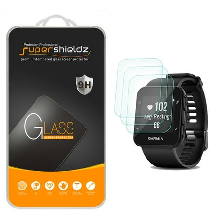[3-Pack] Supershieldz for Garmin Forerunner 35 Tempered Glass Screen Protector, Anti-Scratch, Anti-Fingerprint, Bubble