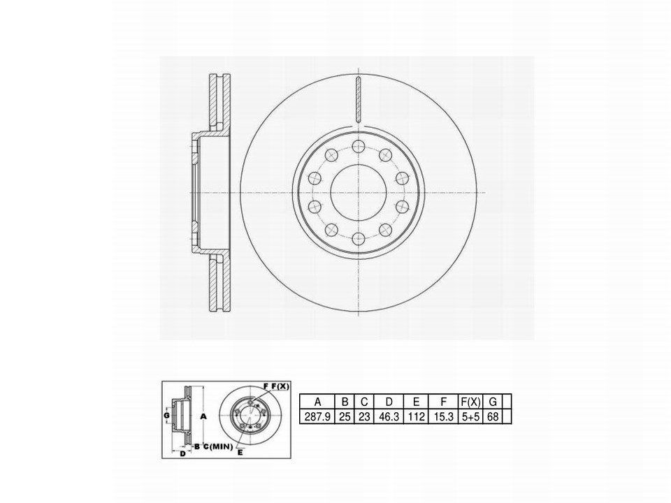 Winstop Brake Rotor, Front WS245117, Volkswagen Passat 2005-2002