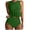 Green, variant on Staron Women's Swimsuit Set Bikini with Removable Padded Bra High Waist Bottom Tankini Top and Triangle Panties Vacation Beach Swimwear, Brown XL
